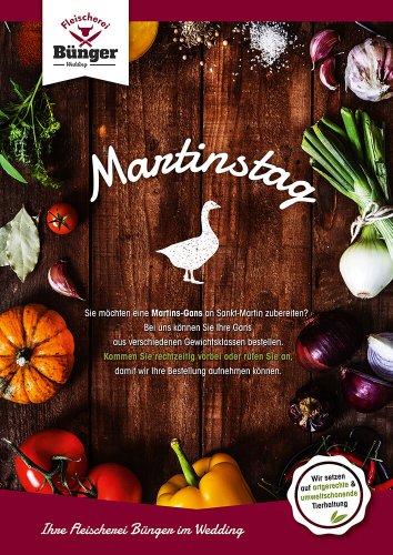 Vorbestellungen für Martinstag